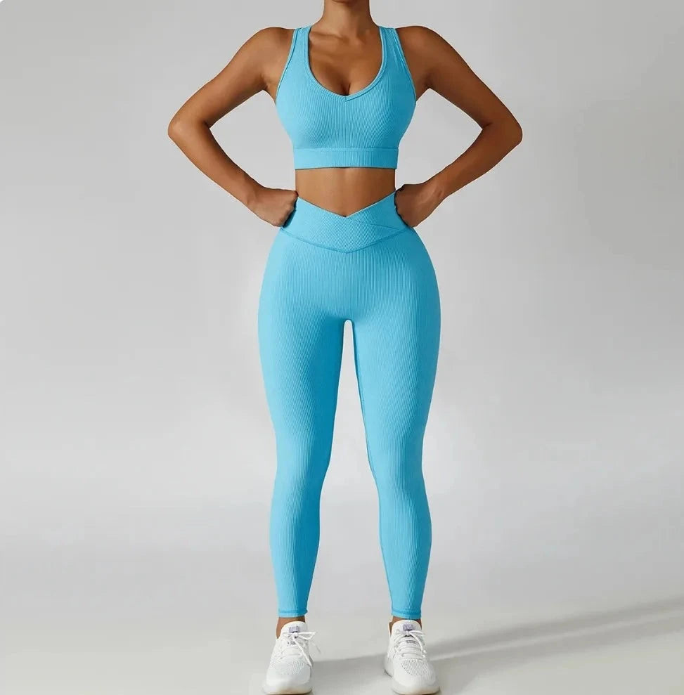 3-teiliges Yoga-Sportbekleidungsset für Damen 