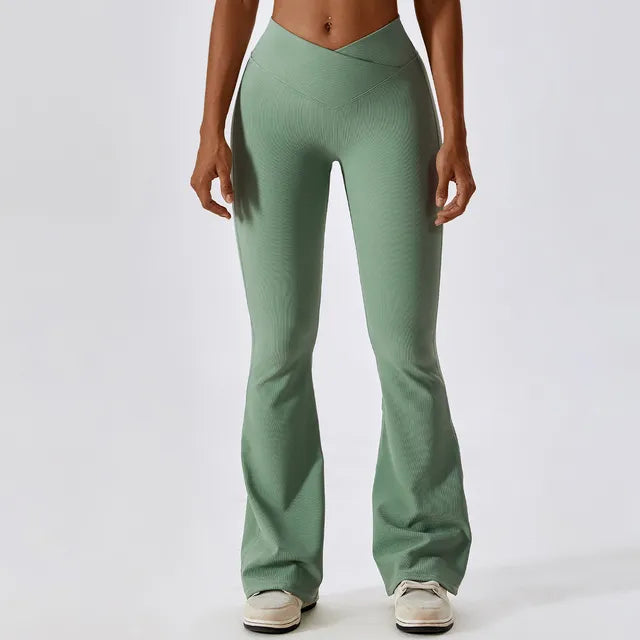 Vrouwen Gym Workout Fitness Sport uitlopende broek